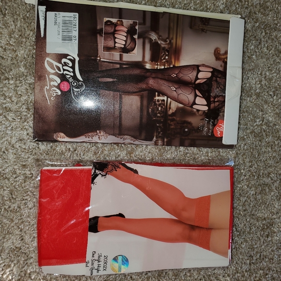 NWT ‼️Black AND Red sexy hosiery‼️ - Picture 1 of 5